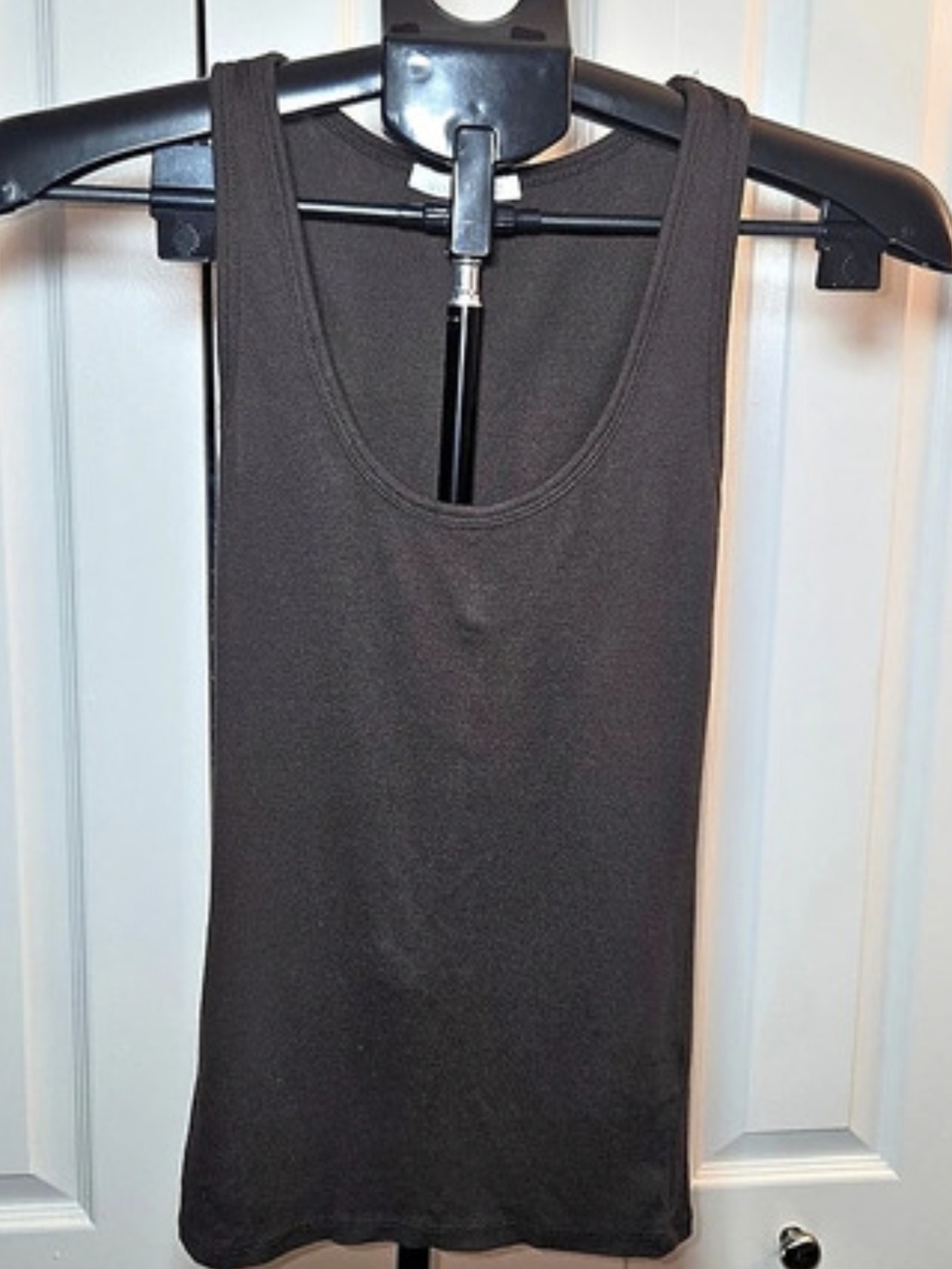 Zara Ribbed Tank Top in Chocolate Brown Womens Size S